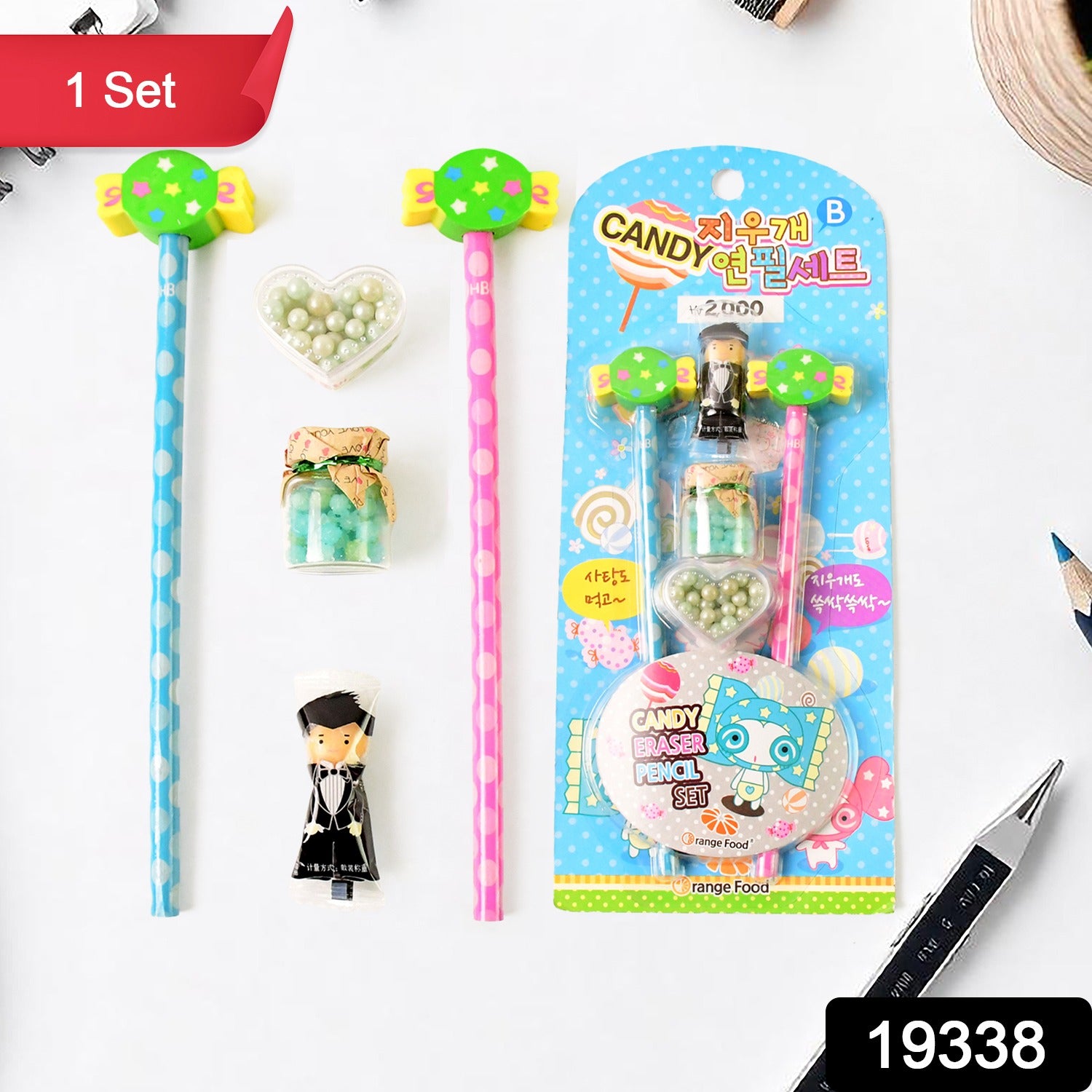 Fun Candy Design Pencil Set With Accessories Set (1 Set ) Fun Candy Design Pencil Set With Accessories Set (1 Set )